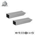 tailles chaudes de tube rectangulaires en aluminium de vente de 1 pouce